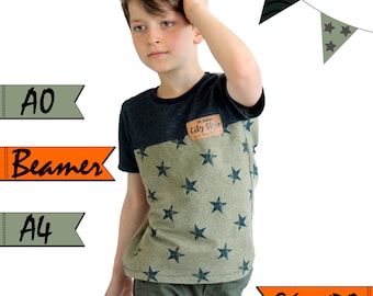 eBook PDF sewing pattern AnniNanni boys shirt tshirt