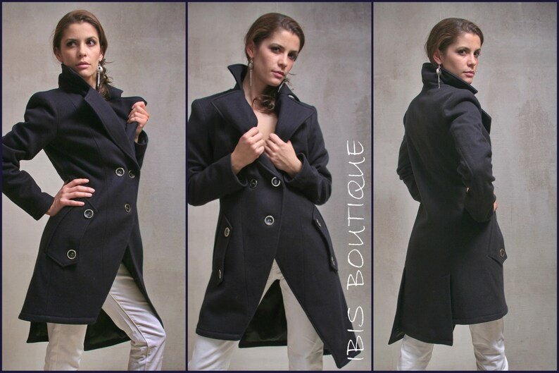 Plus Size Navy Hacci Fit Flare Hooded Coat Torrid Flared Wool Blend Peacoat Comme Des
