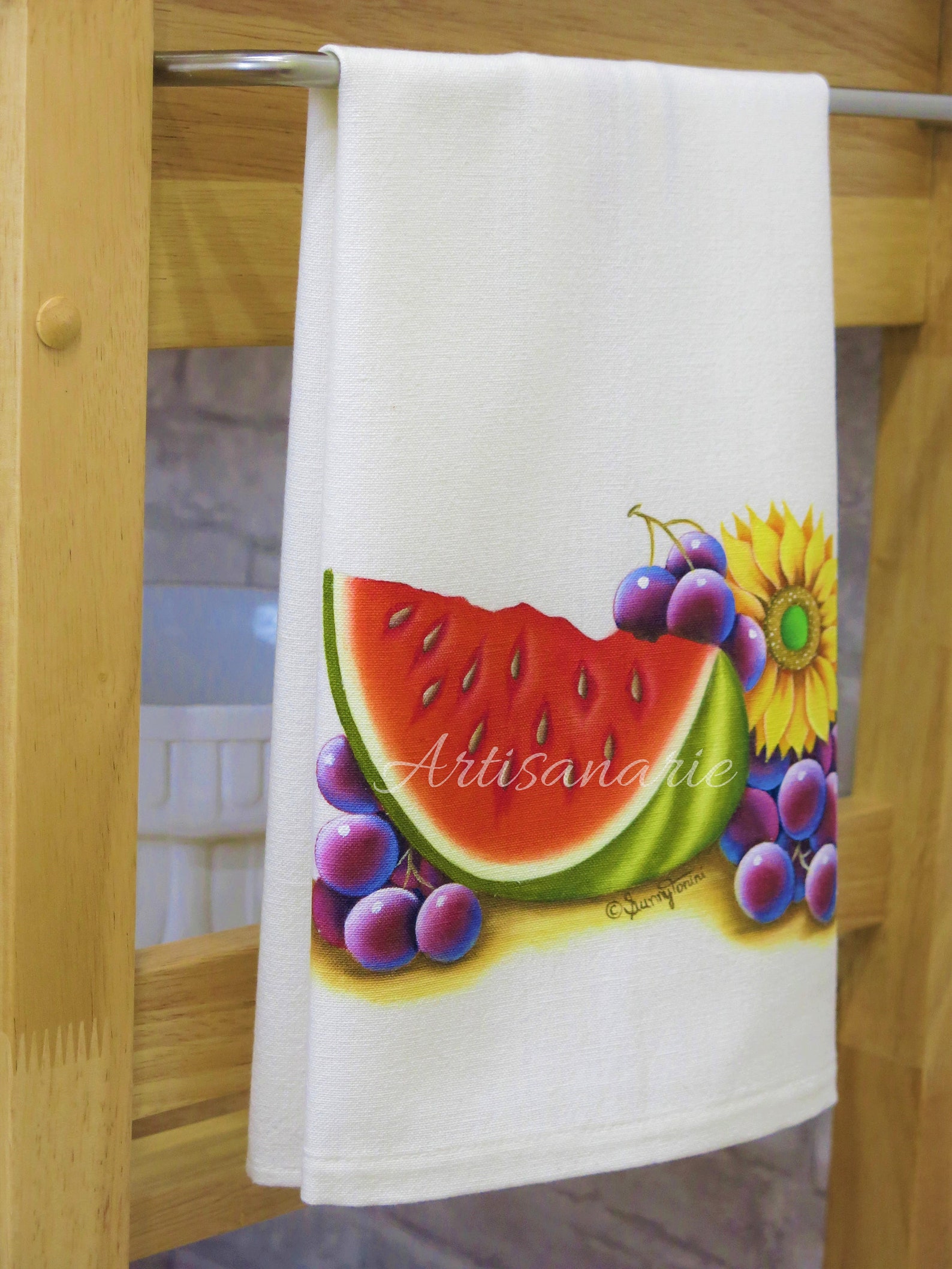 Watermelon Kitchen Towel Watermelon Decor Farmhouse Etsy