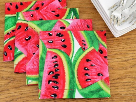 Watermelon Slices Cloth Lunch Napkins Watermelon Decor