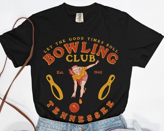 Retro Bowling Shirt Comfort Colors® Tennessee Shirt Retro Vintage Bowling Gift for Bowling Lover Bowling Team Shirt Vintage Graphic Tee