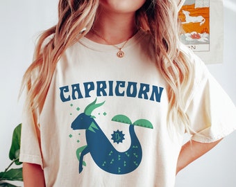 Comfort Colors, Capricorn Shirt, Capricorn Horoscope Shirt, Zodiac Shirt Capricorn, Capricorn Astrology Gift, Zodiac Shirts For Women