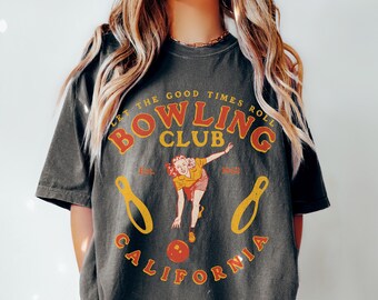 Retro Bowling Shirt Comfort Colors Retro Vintage Bowling Gift for Bowling Lover Retro Bowling Ball Bowling Team Shirt Vintage Graphic Tee