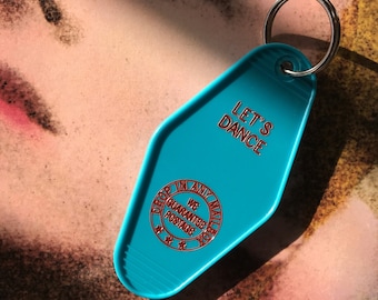 Let's Dance Keychain, Motel Key Tag, Vintage Hotel Keychain, Accessories for Women, Motel Key Chain, Holiday Gifts, Keychains Gift, Retro