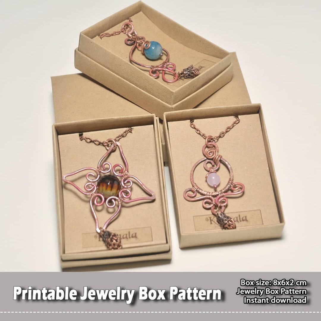 Printable Jewelry Box Pattern / Packaging Ready to Use / Box Template ...