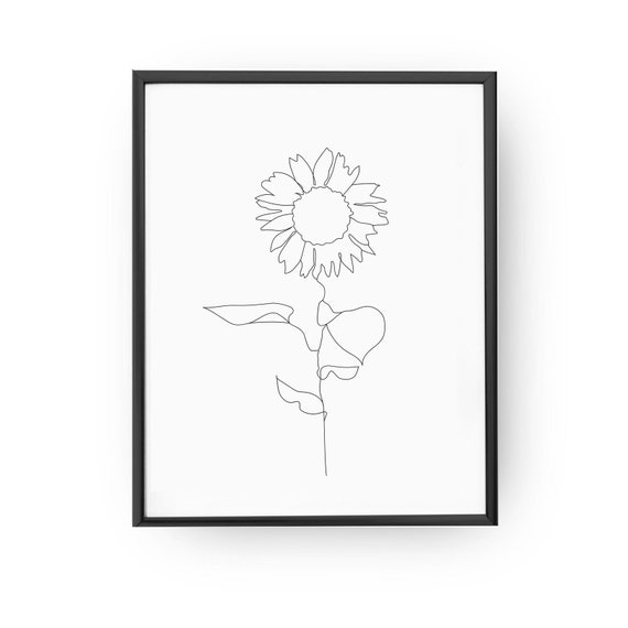 Tournesol Impression Art Minimal Dessin Au Trait Décoration Dintérieur Tournesol Tournesol Croquis Art Affiche Tournesol Tournesol Minimal