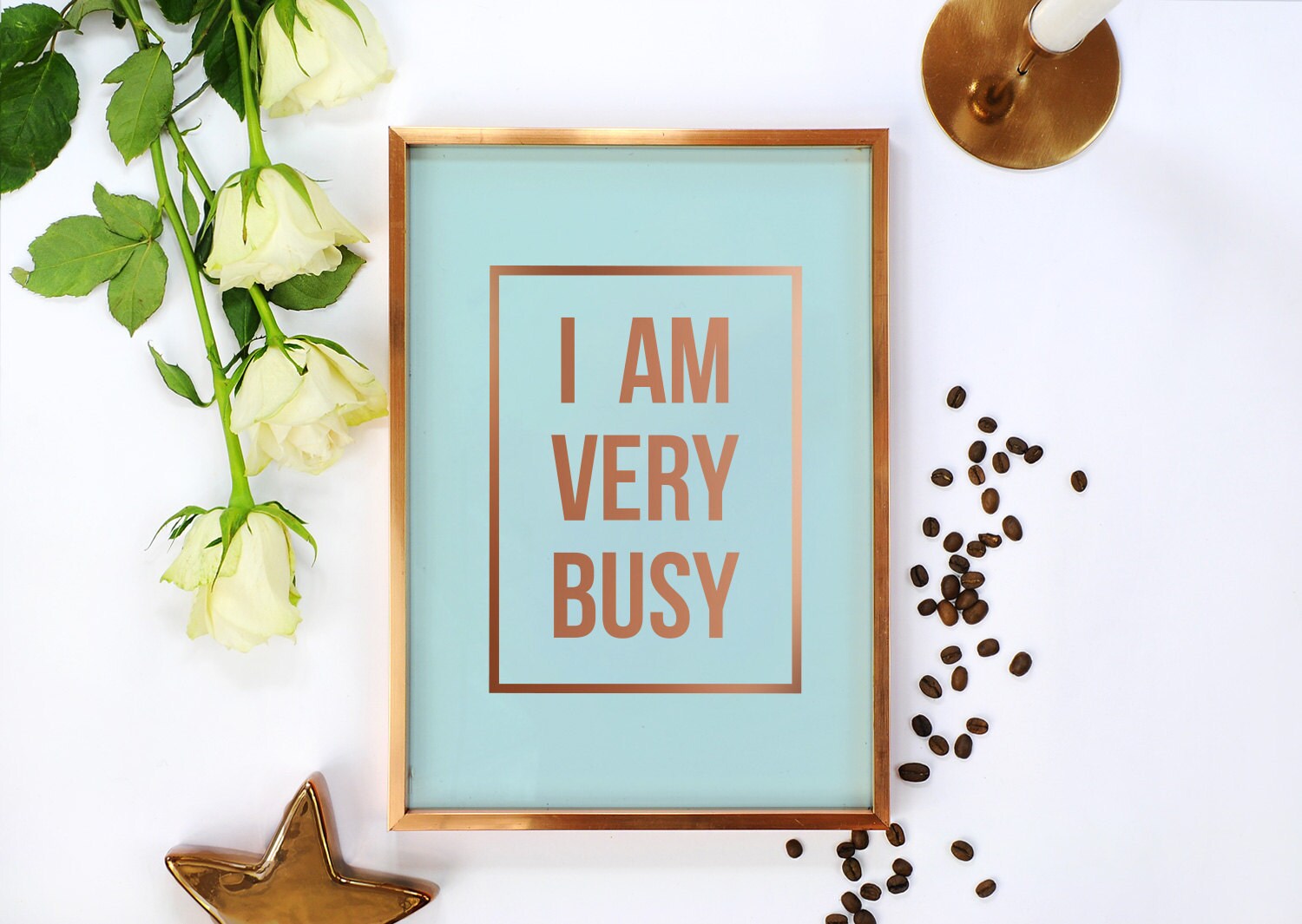 Quote Poster I Am Very Busy Wall Decor Minimal Etsy