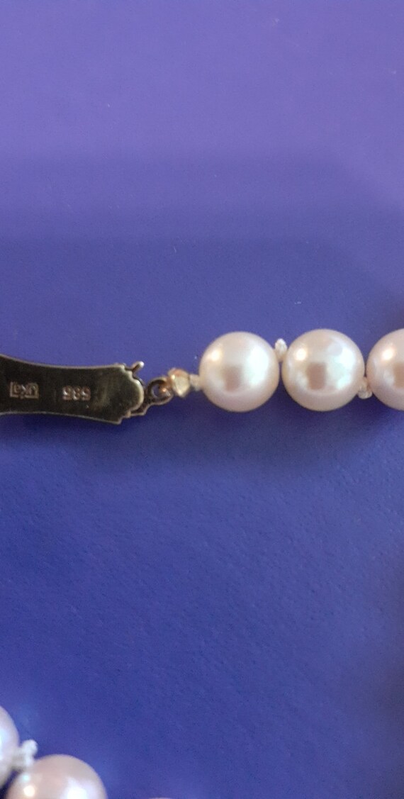 Vintage JKa real cultured saltwater pearl necklace - image 4