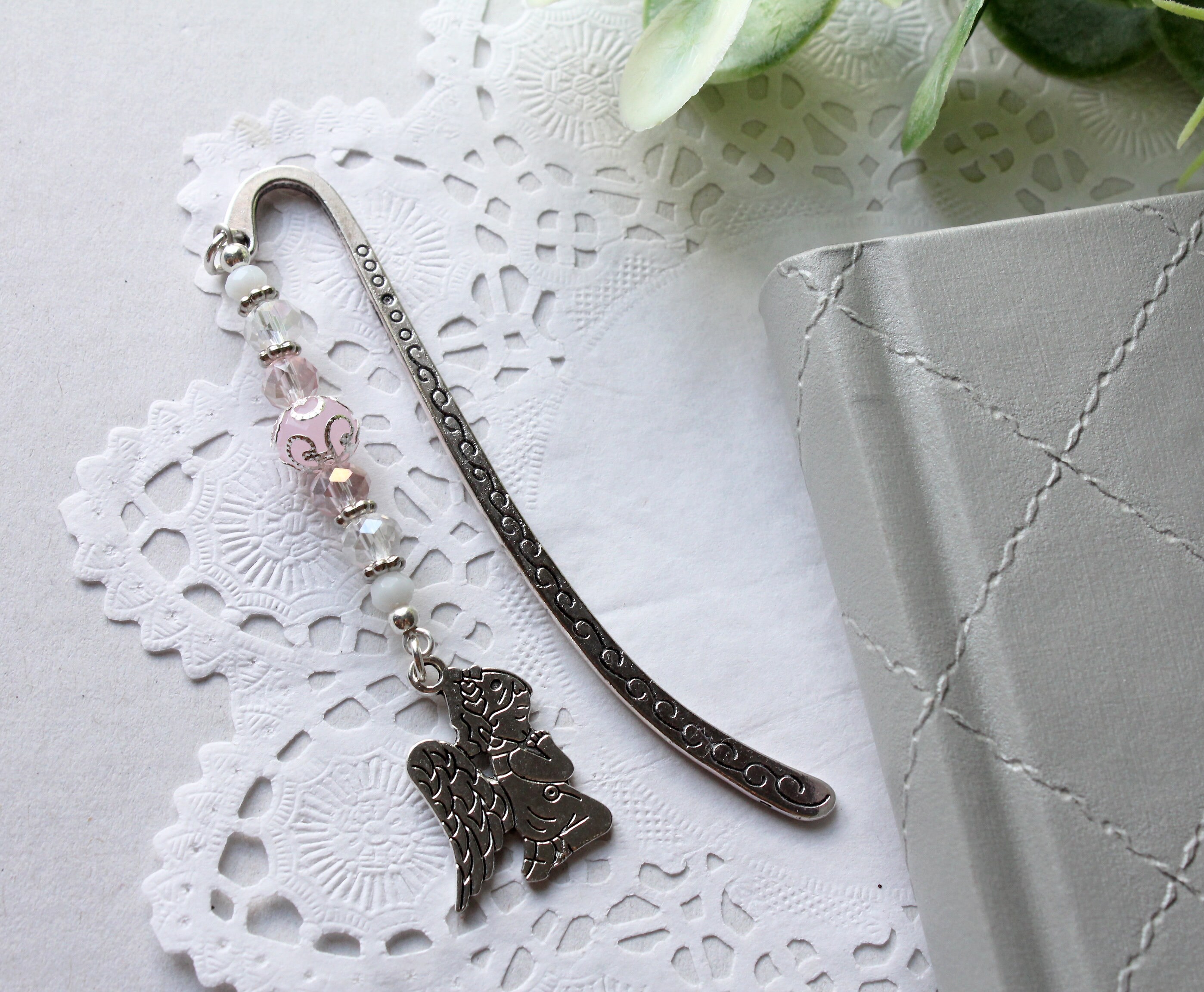 Beaded Shepherd Hook Bookmark Angel prayer Beaded Etsy