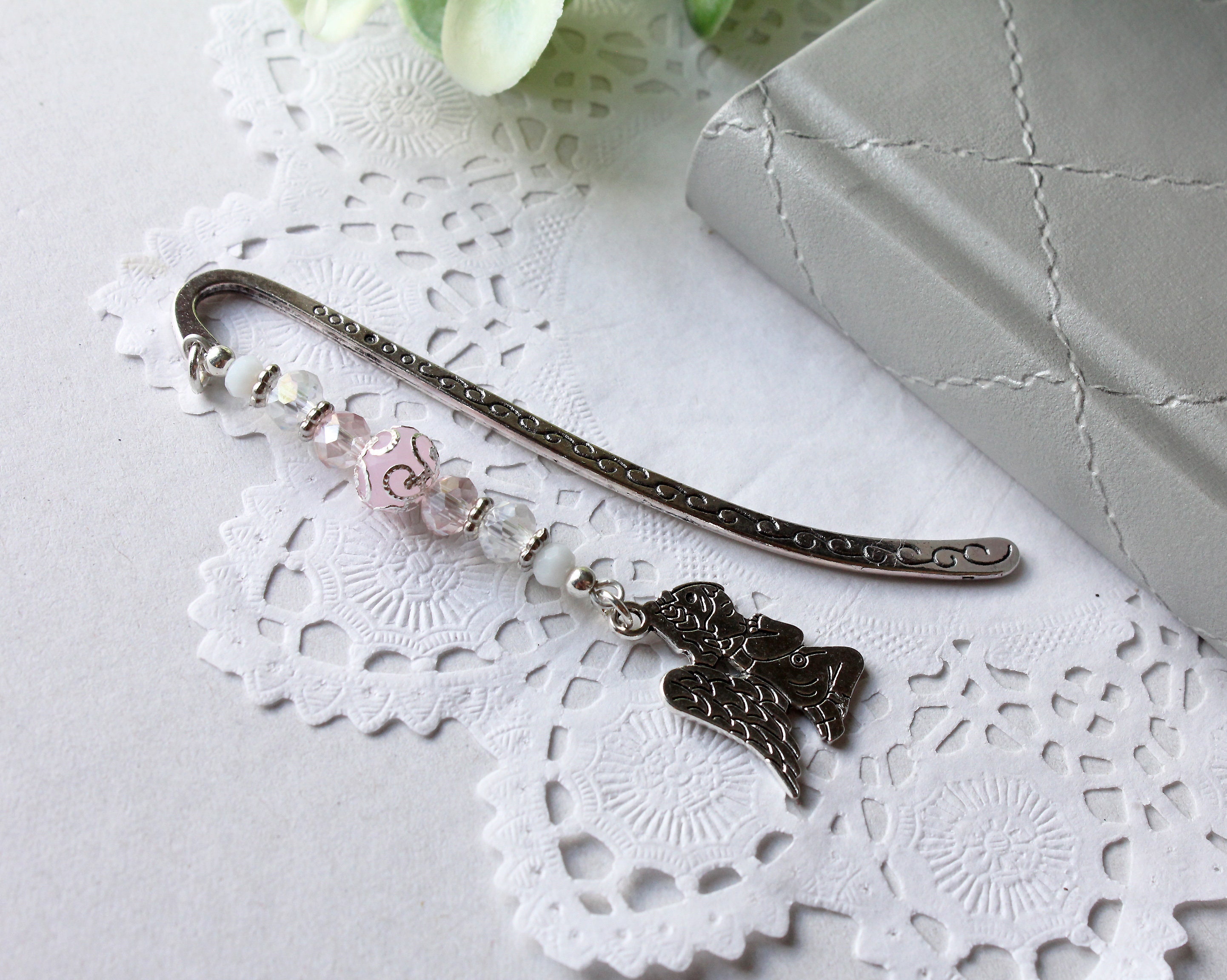 Beaded Shepherd Hook Bookmark Angel prayer Beaded Etsy