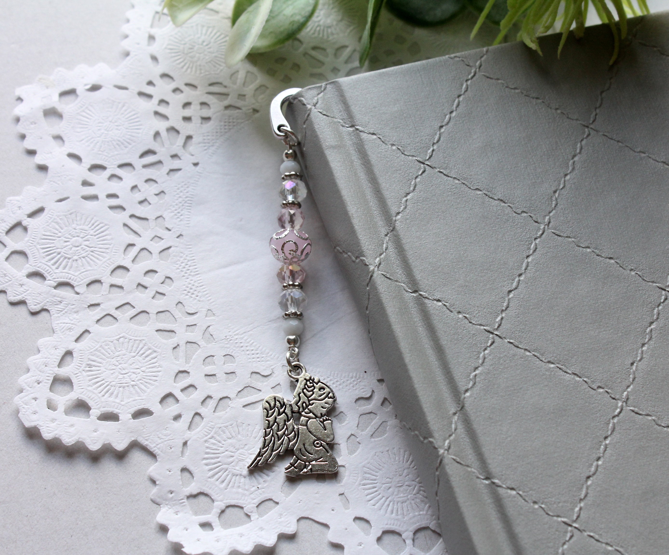 Beaded Shepherd Hook Bookmark Angel prayer Beaded Etsy