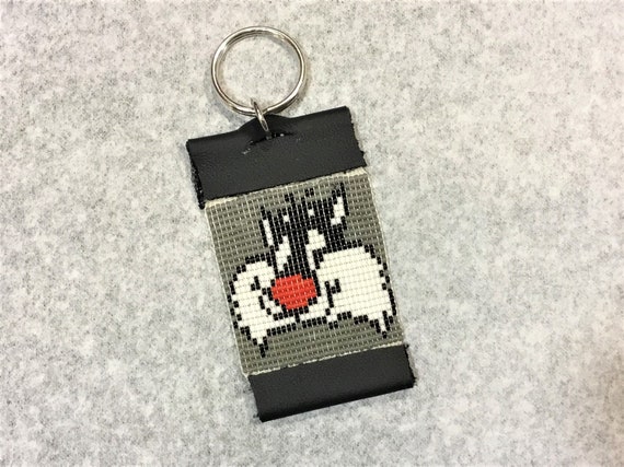 Sylvester Down Memory Lane Cartoon Loom Beaded Keychain