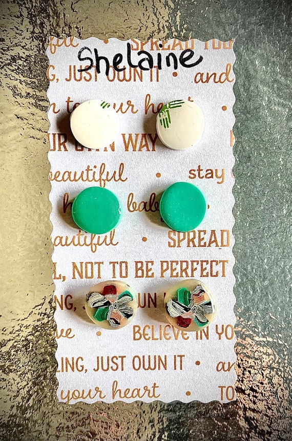3 Pair Earring Stud Pack