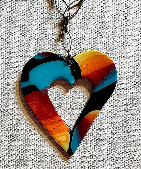 Handcrafted Polymer Clay Cutout Heart