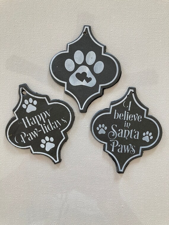 Pet Christmas Ornaments Set of Three Polymer Clay