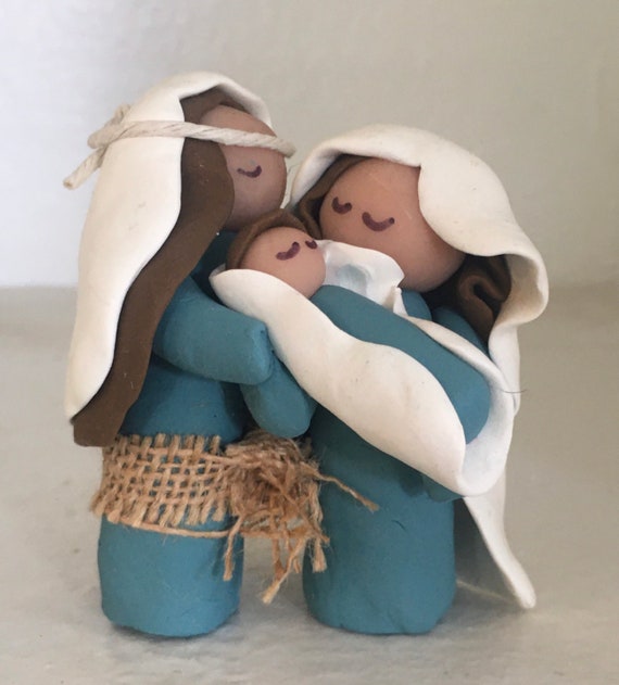 Nativity Blue/White 1 Piece 3 Figure
