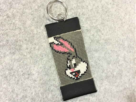 Bugs Bunny Down Memory Lane Cartoon Loom Beaded Keychain