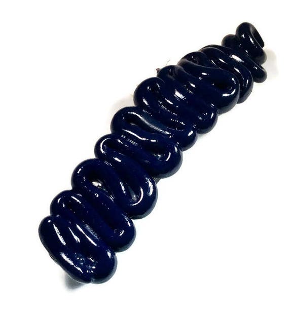 Scribbles Blue Large Hair Barrette