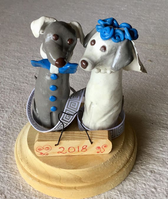 Happy Dogs Wedding Cake Topper