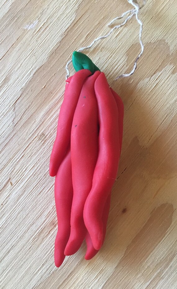 Red Chili Ristra Clay Ornament