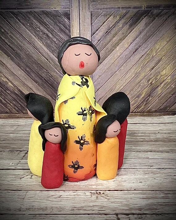 Storyteller in Sunset Colors with Zia Polymer Clay