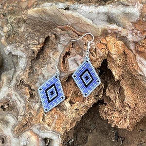 Brickstitch Diamond Shape  Earrings