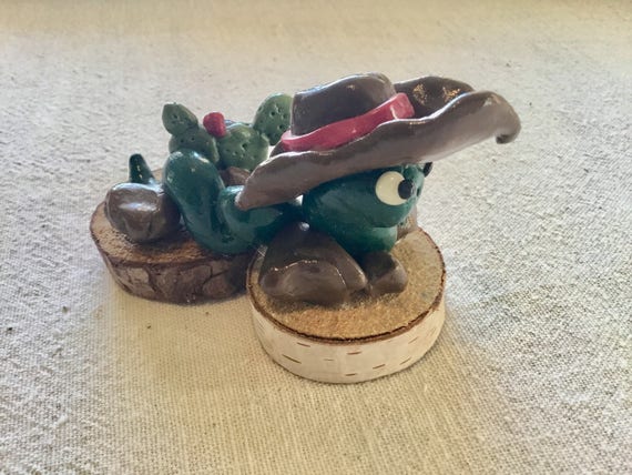 Cowboy Snake Clay Critter
