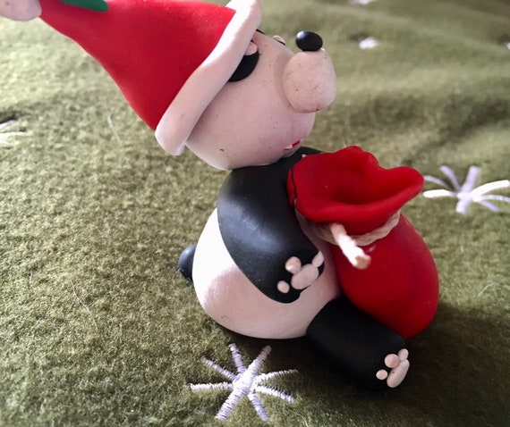 Christmas Panda Santa