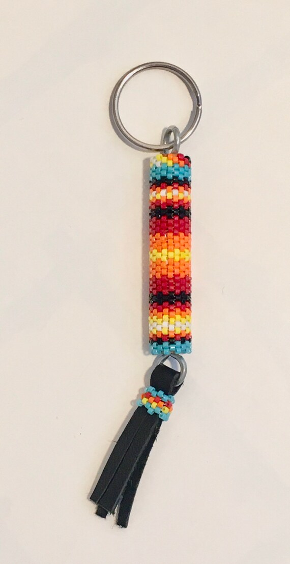 Peyote Stitch Handcrafted Keychain