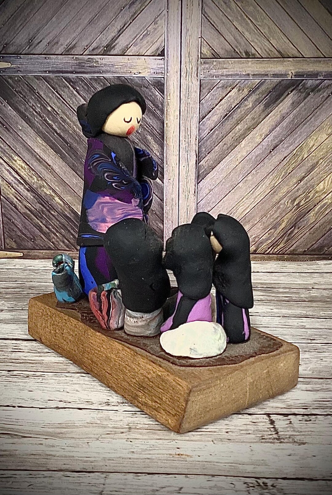 Storyteller in Blues and Multicolor - Etsy