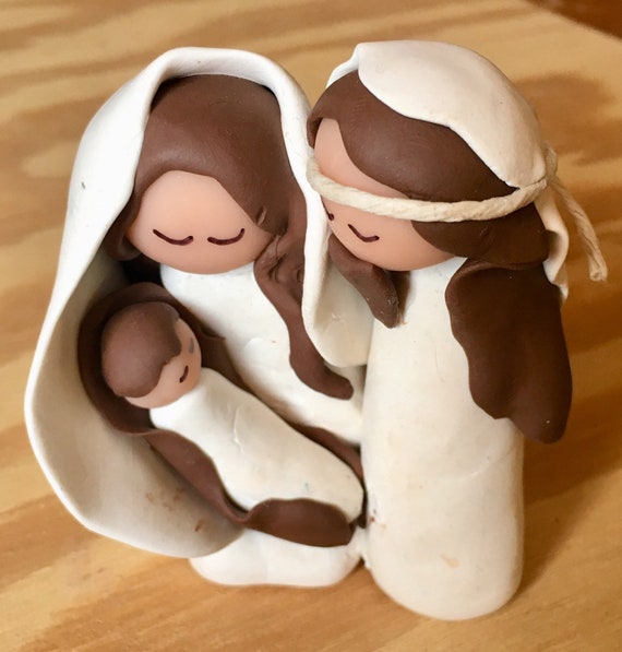 Nativity Three Figures 1 Piece in White