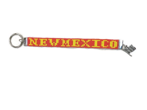 New Mexico Beaded Keychain