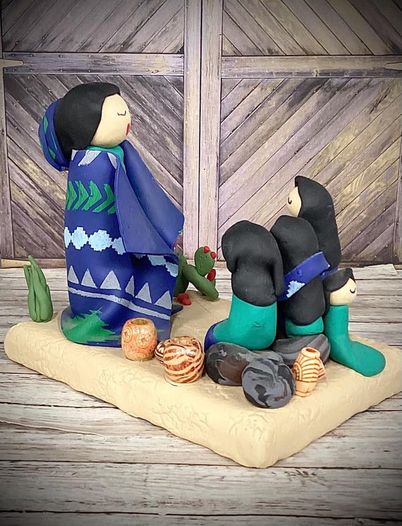 Storyteller in Blue and Green