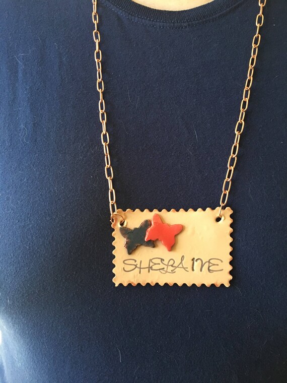 Necklace Nametag Polymer Clay