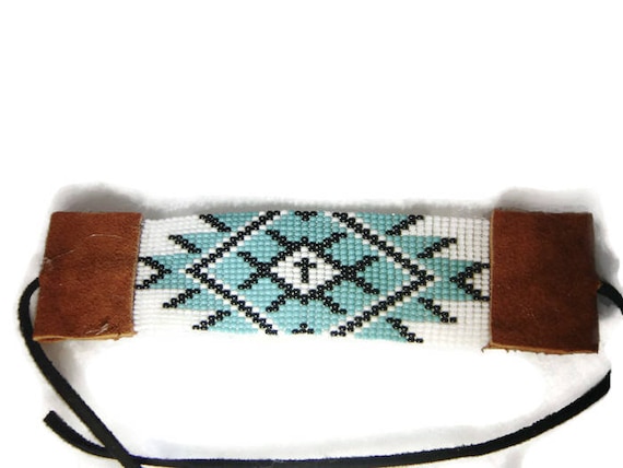 Diamond Pattern Loom Beaded Bracelet