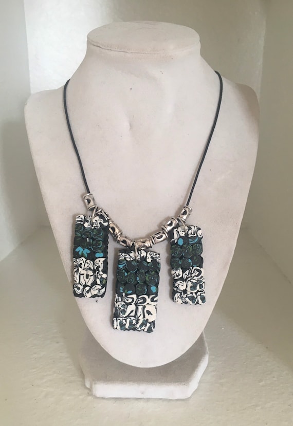 Polymer Clay Statement 3 Piece Necklace
