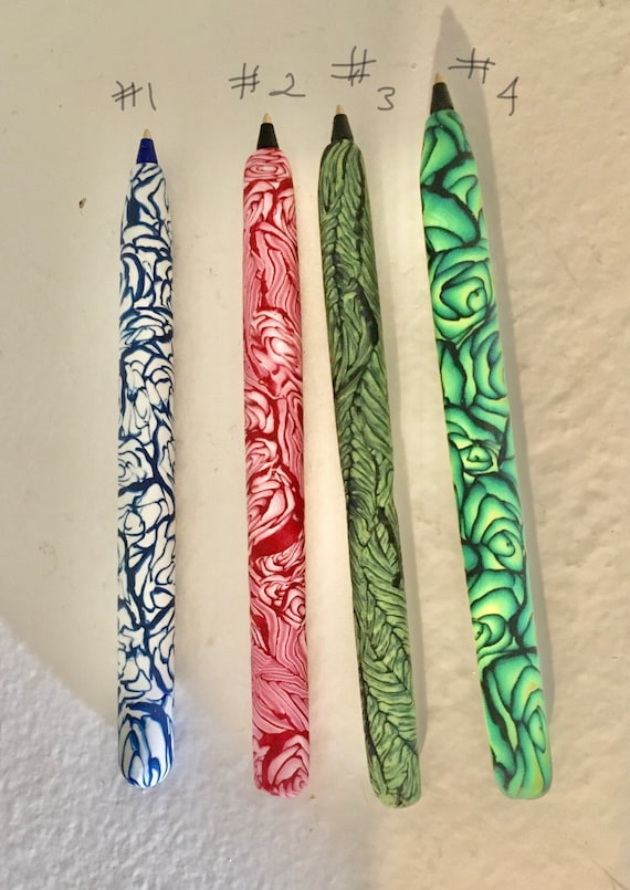 Decorated Pens Polymer Clay