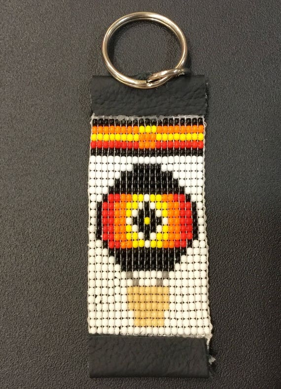 Hot Air Balloon Beaded Keychain
