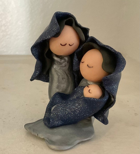 Nativity 3 Figure in Glitter Robes