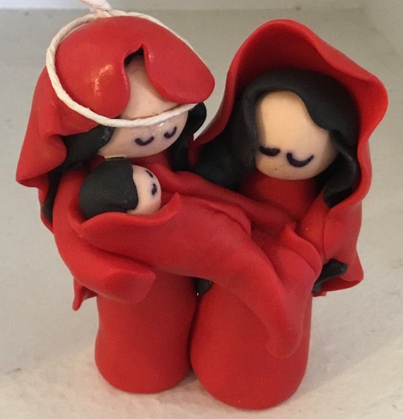 Nativity One Piece in Red Polymer Clay