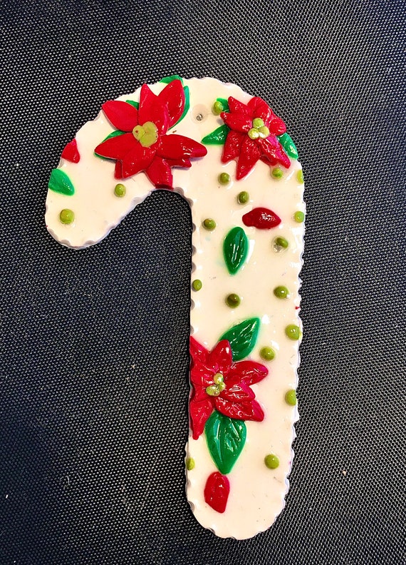 Christmas Poinsettia Handcrafted Clay Ornaments