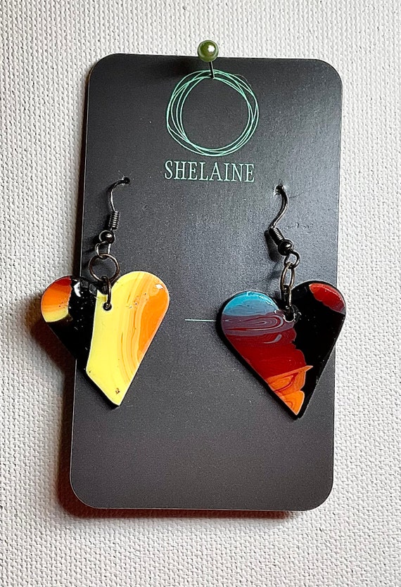 Handcrafted Polymer Clay Sunset Earrings