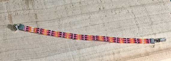 Pink Narrow Beaded Bracelet
