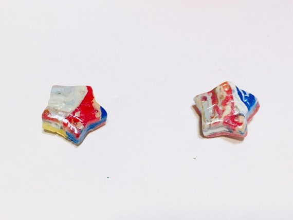 Star Shape Stud Polymer Clay Earrings