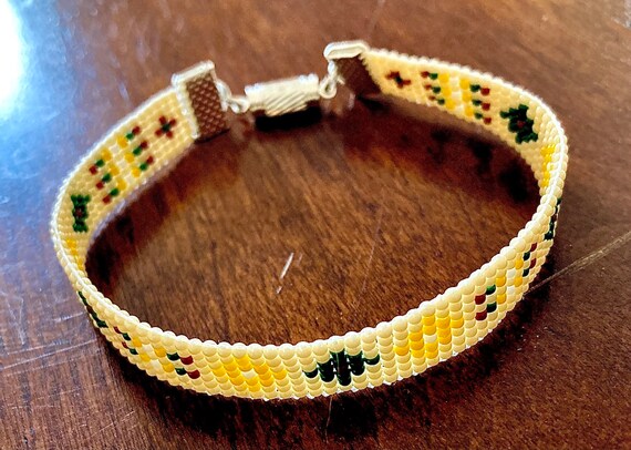Desert Colors Loom Beaded Narrow Bracelet
