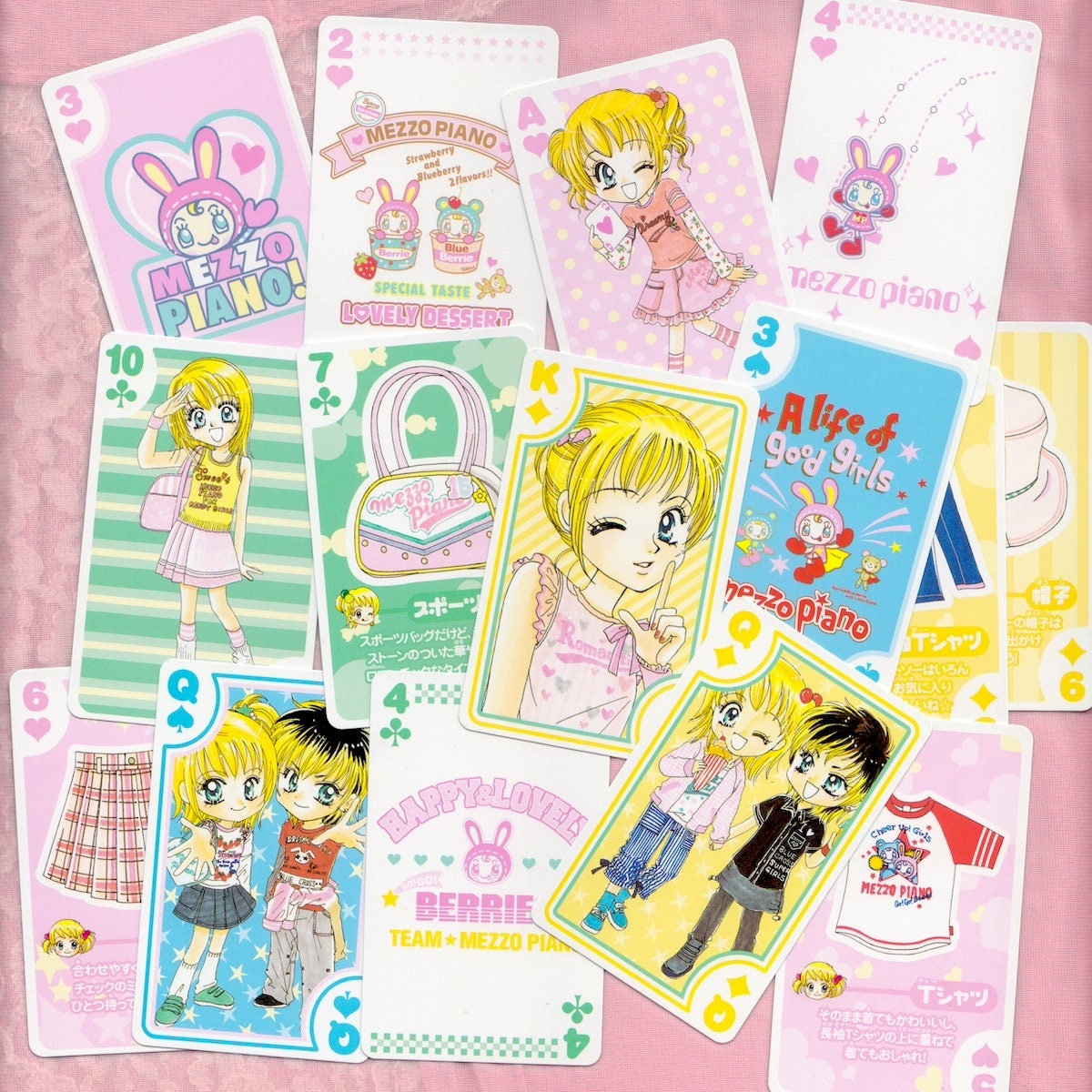 2000s Mezzo Piano Fashion Playing Cards (surprise Set of 7