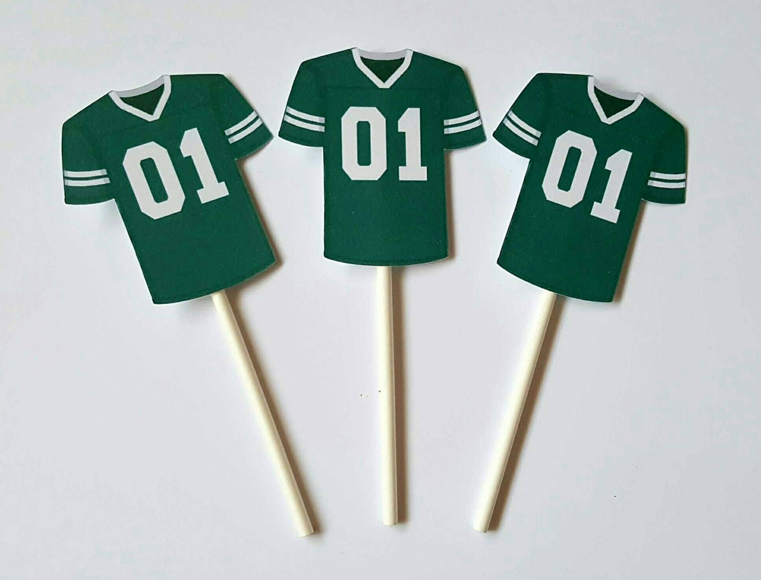 Football jersey cupcake toppers set of 12 football theme Etsy