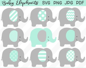 Download Baby Shower Elephant Svg Etsy