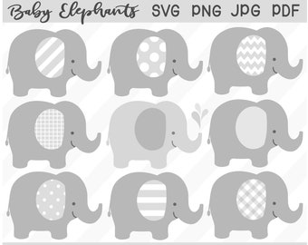 baby elephant svg pink