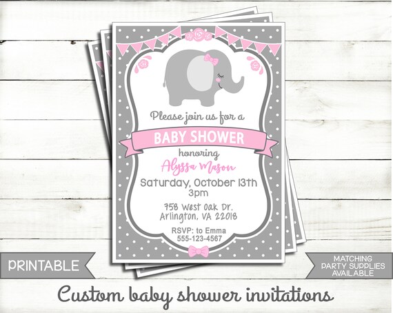 custom baby shower invitations